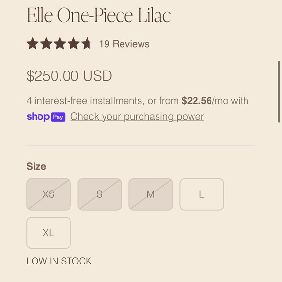 NEW UNWORN ABYSSE Elle one piece IN SOLD OUT LILAC - Picture 6 of 11